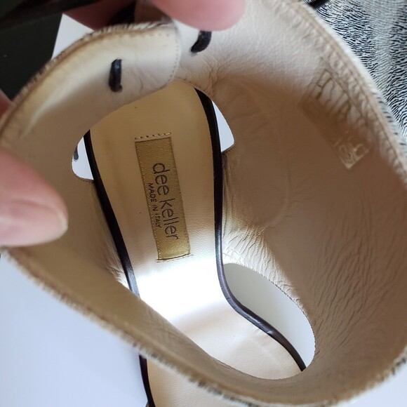 Dee Keller Blake Taupe Ankle Strap Heel Animal Print Boho Size 5.5 Eu 36 - Picture 3 of 7